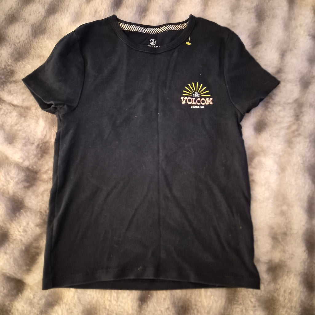 Volcom Graphic T-Shirt Women’s Size XS Black Crew Neck