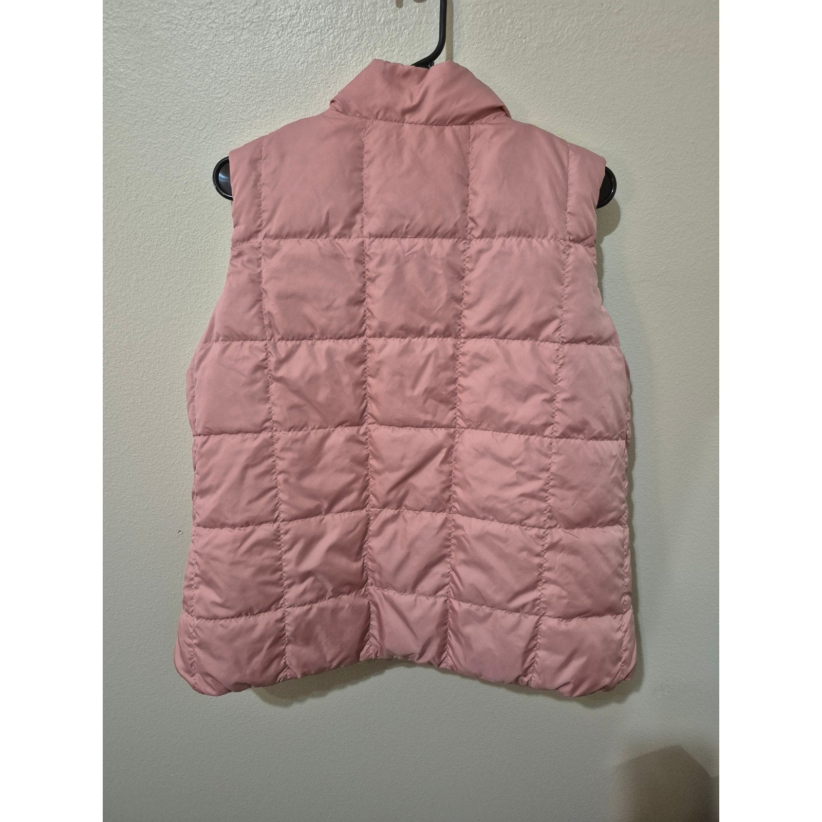 : L.L. Bean Reversible Quilted Puffer Vest - Cream & Dusty Rose Pink