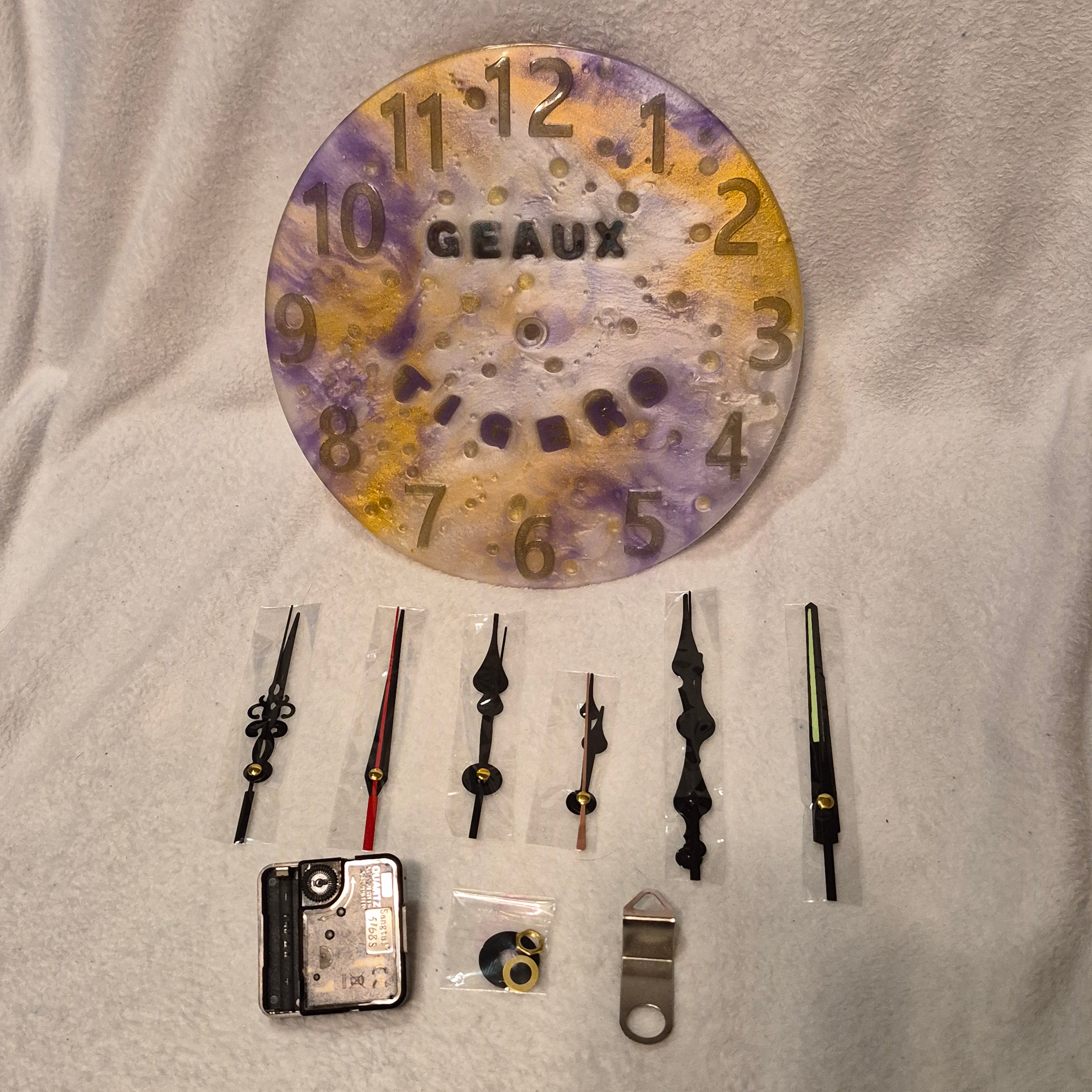 Custom Handmade Resin Clock