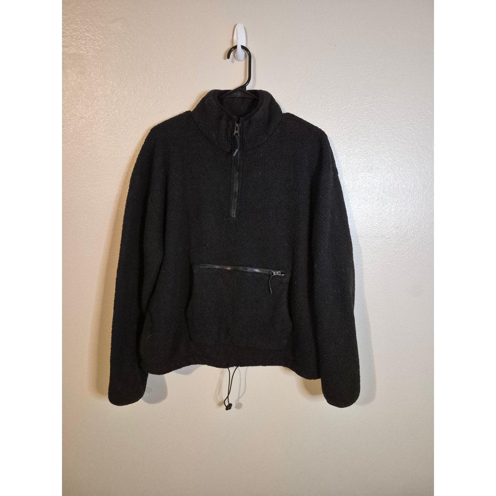 No Boundaries Black Sherpa Quarter-Zip Pullover Sweatshirt - XXL (19)