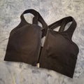 Avia Women's Zip-Front Sports Bra Size XL - Black Strappy Back High Impact