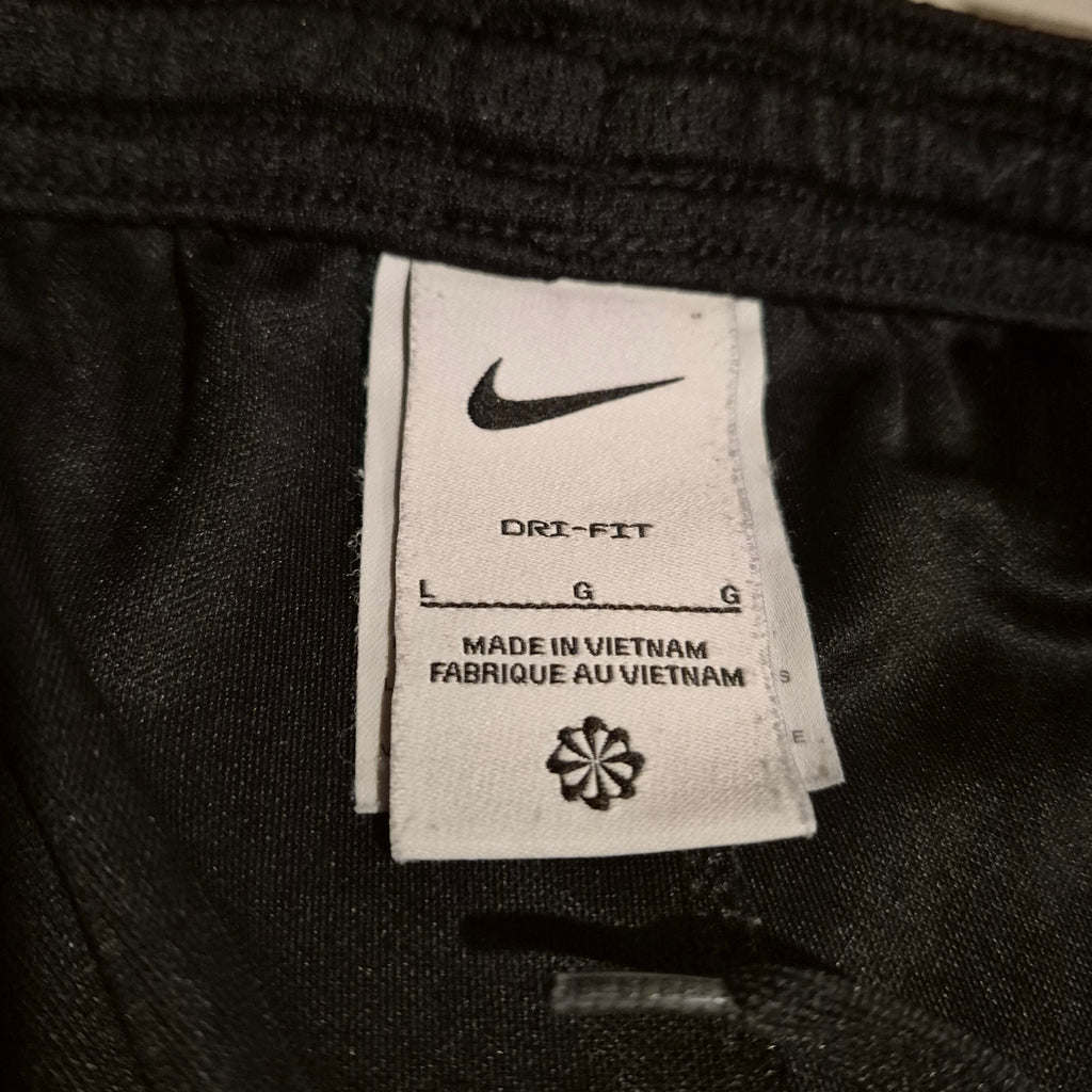 Nike Dri-Fit Black Graphic Stripe Athletic Shorts Men's Large - Minor Snag