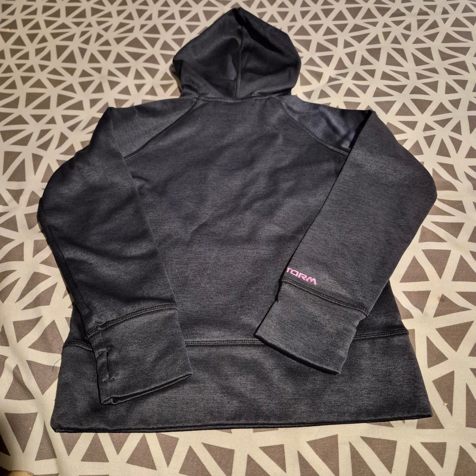 Under Armour Girls YSM Storm Pullover Hoodie Gray/Pink