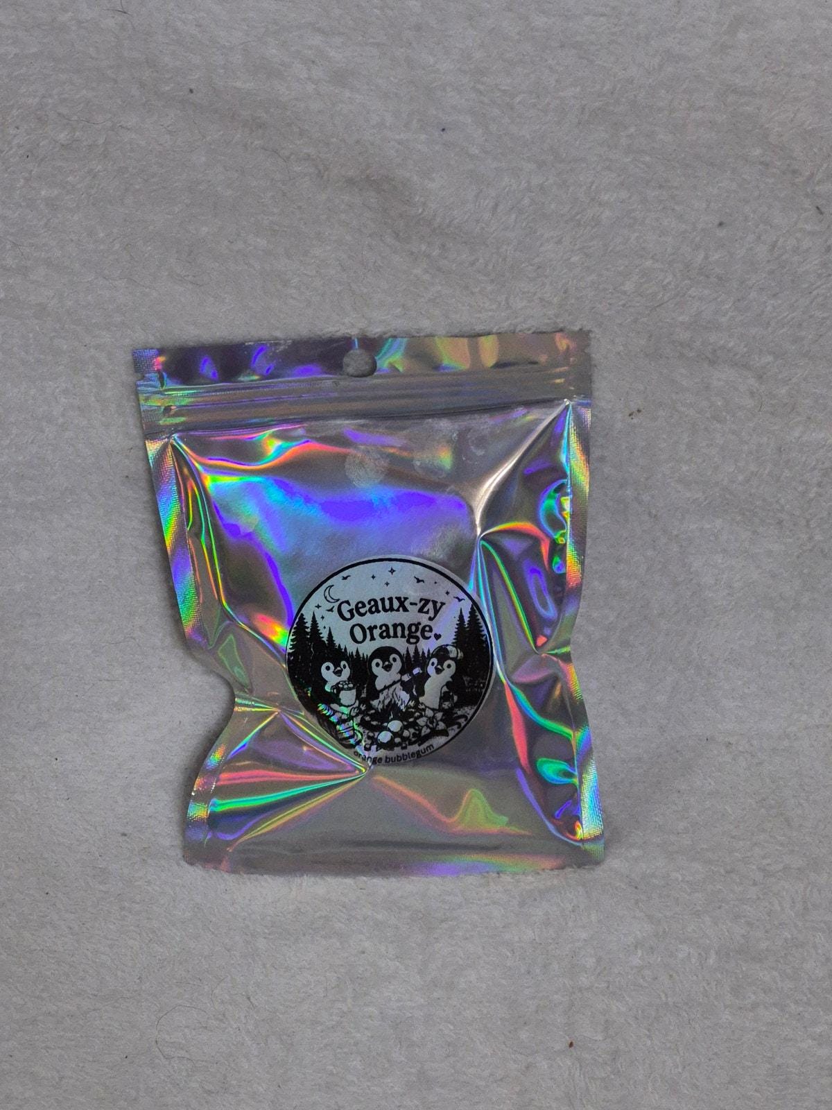 "Geaux-zy orange bubblegum scented handmade wax melts by Delightful Homemade Things"