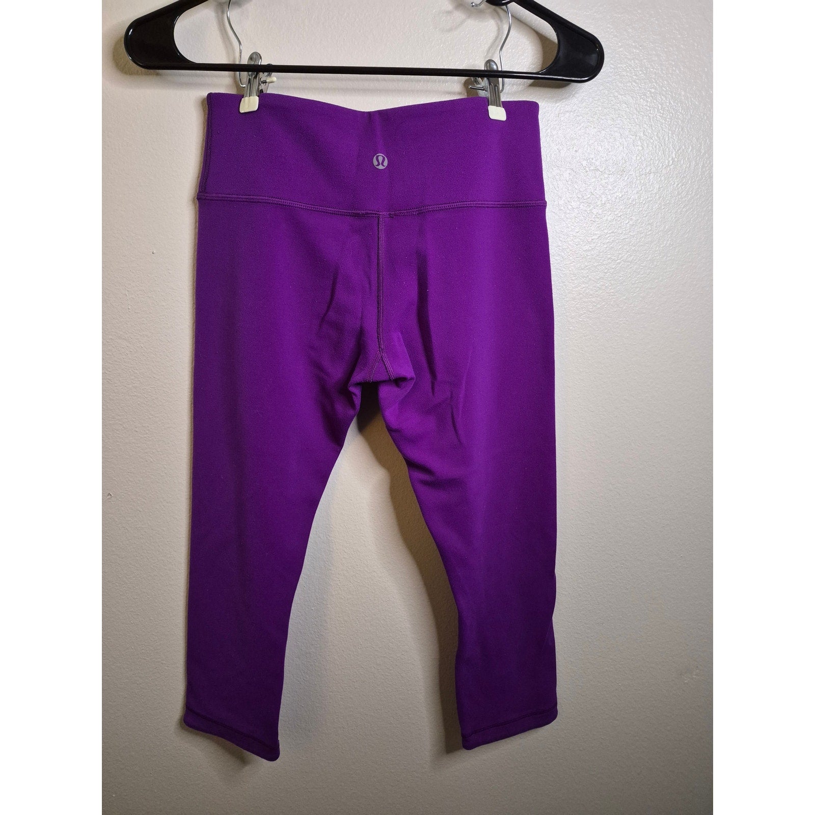 Lululemon Wunder Under Crop Reversible Black Ultra Violet Purple Size 6