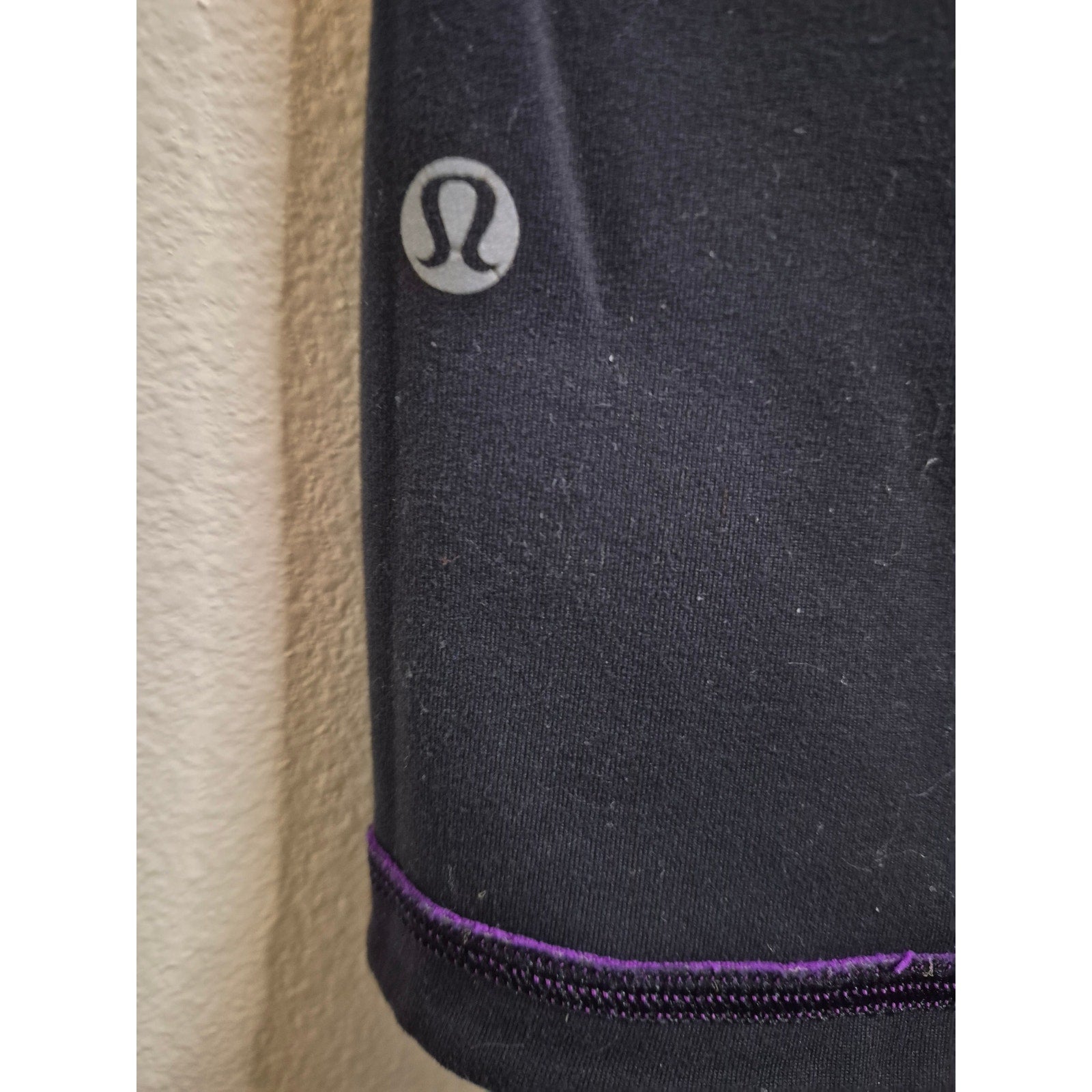 Lululemon Wunder Under Crop Reversible Black Ultra Violet Purple Size 6