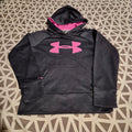 Under Armour Girls YSM Storm Pullover Hoodie Gray/Pink