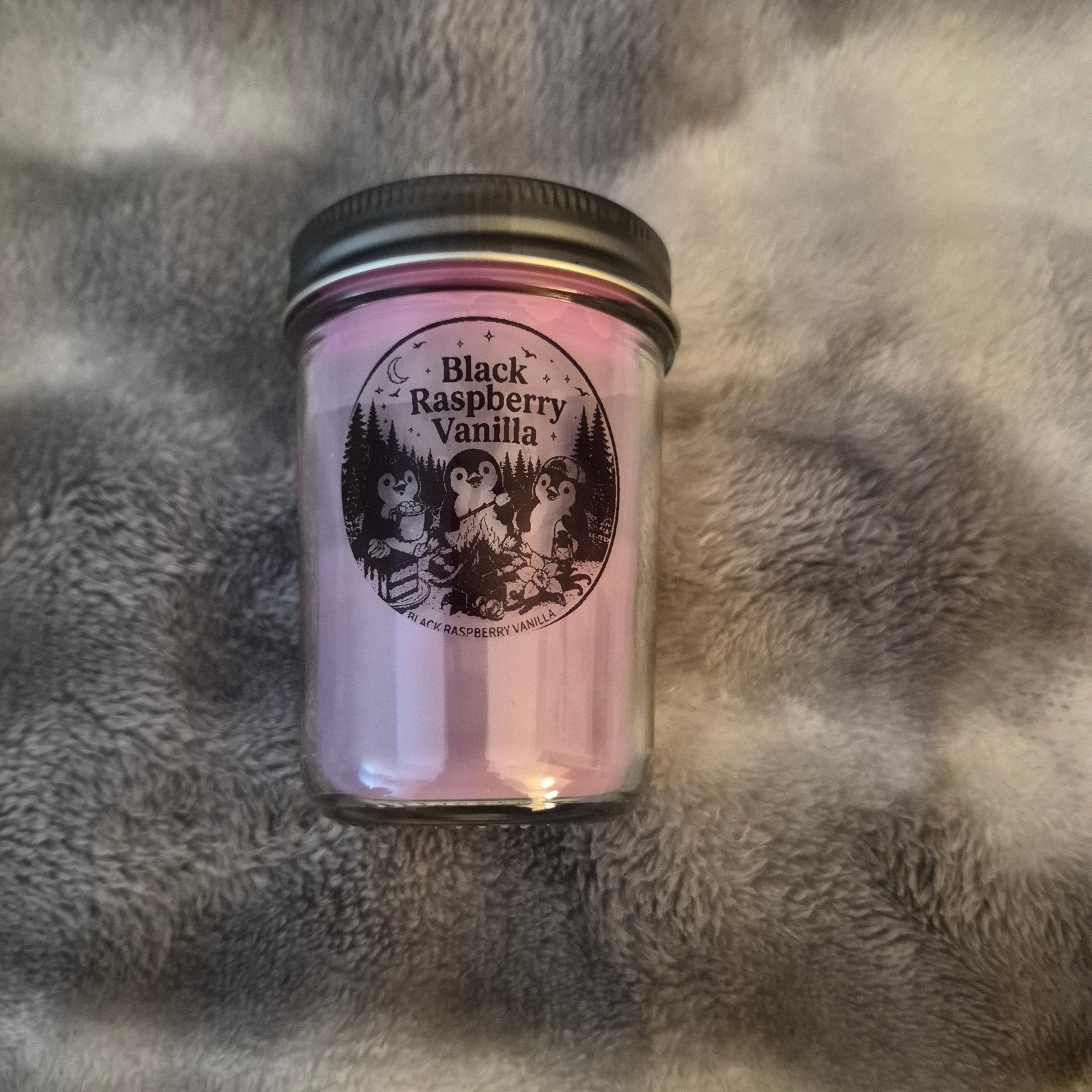 Homemade "Black Raspberry Vanilla" Scented Candle, 9oz