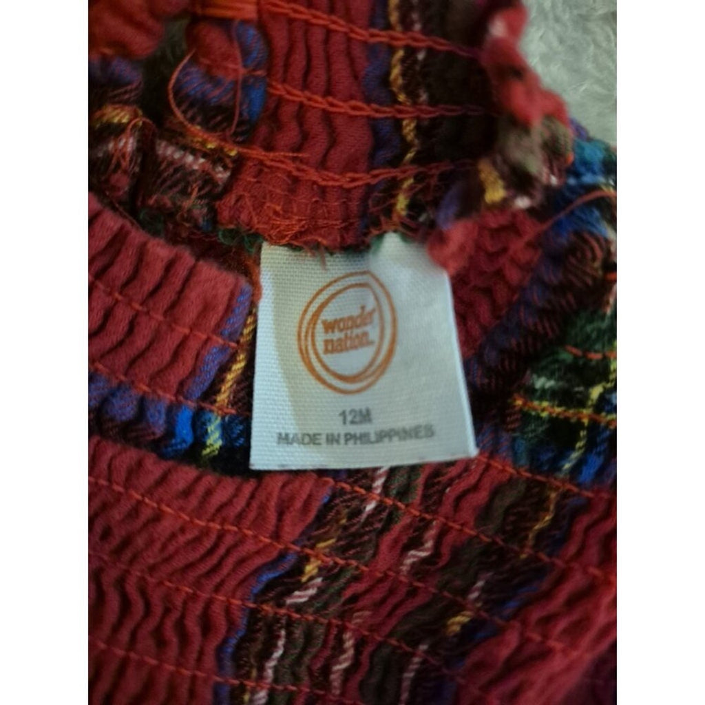 Girls Plaid Long Sleeve Dress, Size 12M