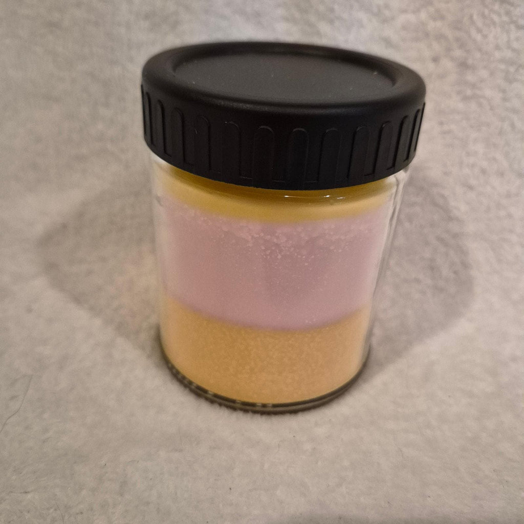 "Hand-poured Fruitylicious scented candle 9oz with tropical fruit fragrance by Delightful Homemade Things"