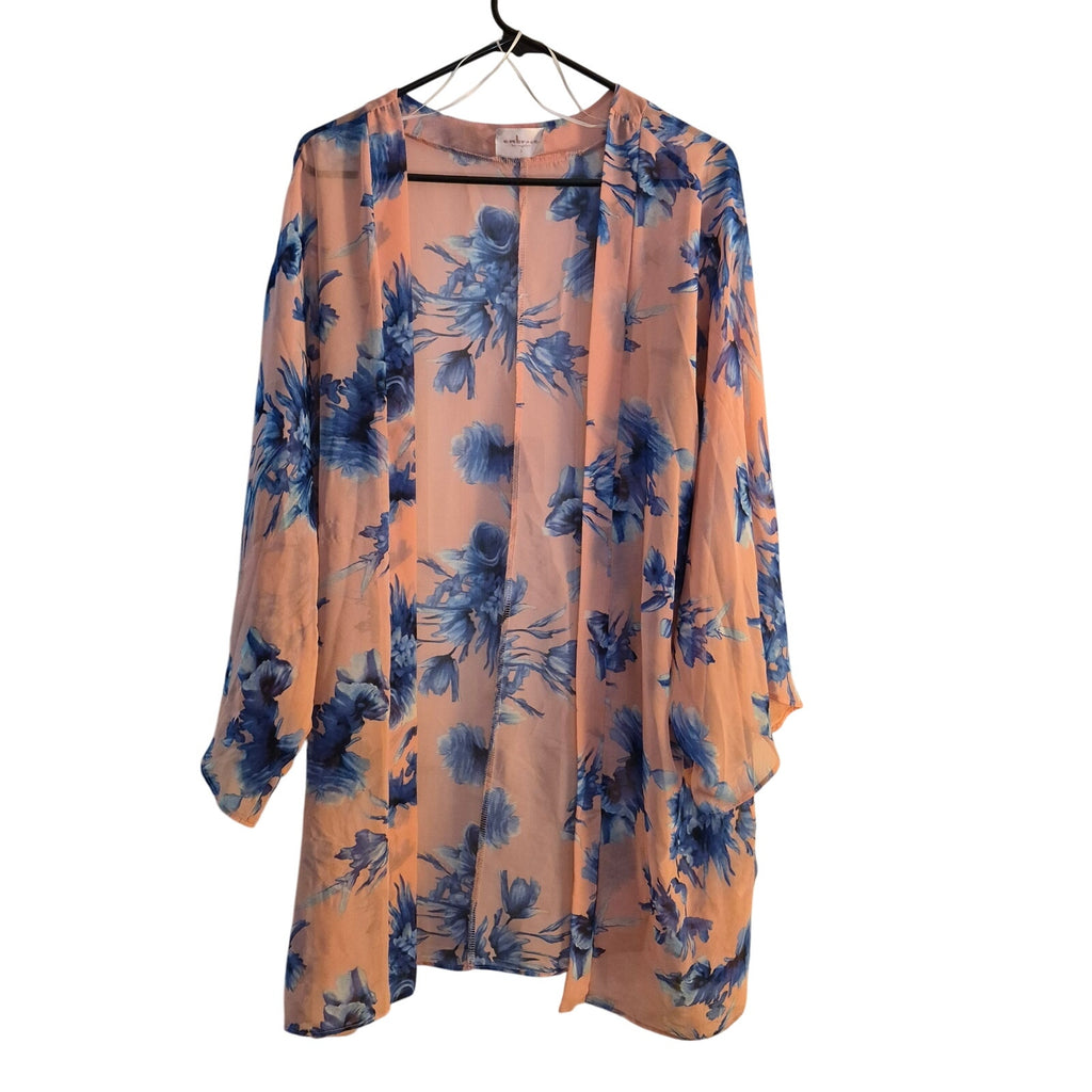 Embrace Los Angeles Sheer Floral Duster Cardigan - Size L