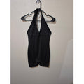 Y2K Black Halter Neck One Piece Romper - Ruched Back Detail