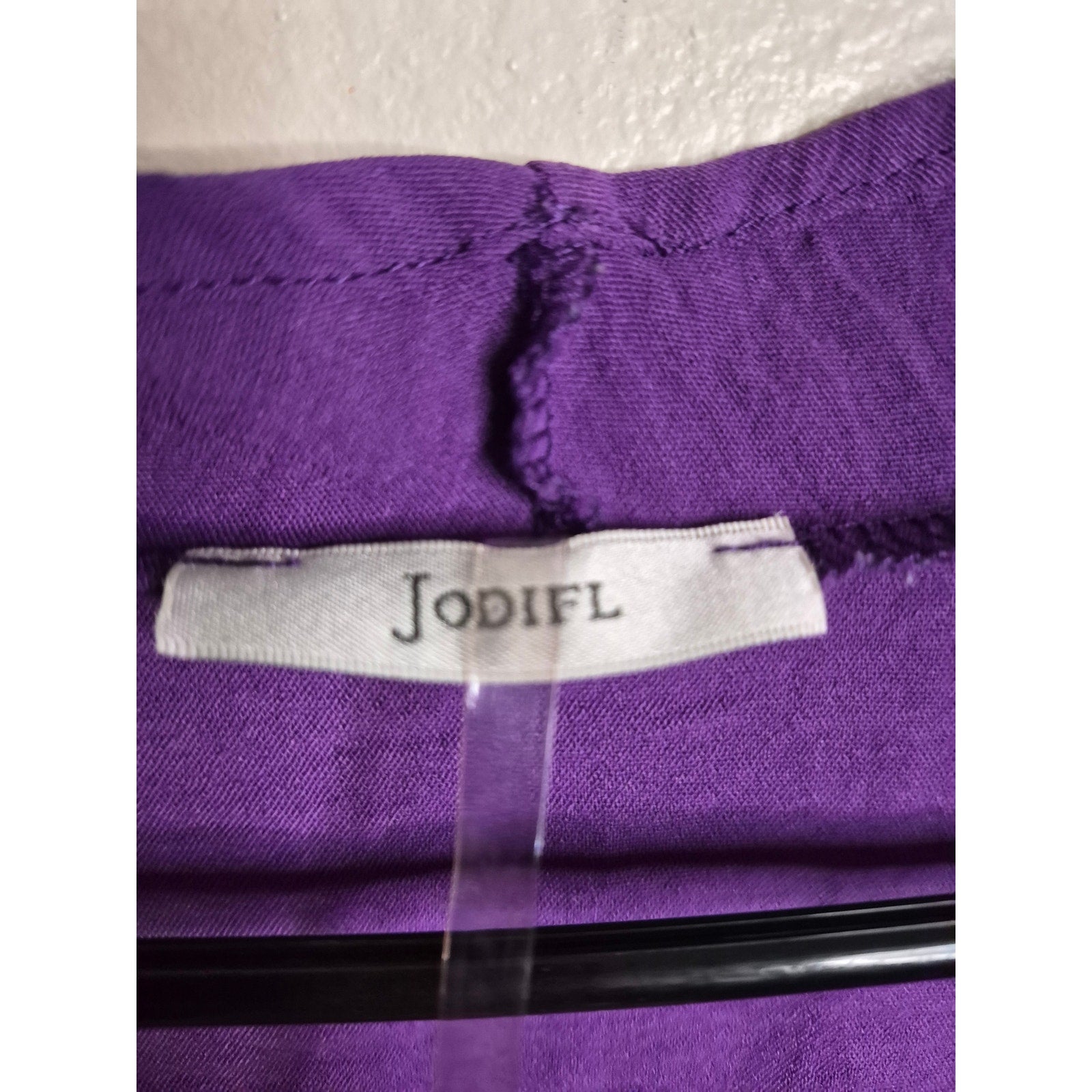 JODIFL Purple V-Neck Cap Sleeve High-Low Blouse - Size Large - Made in USA