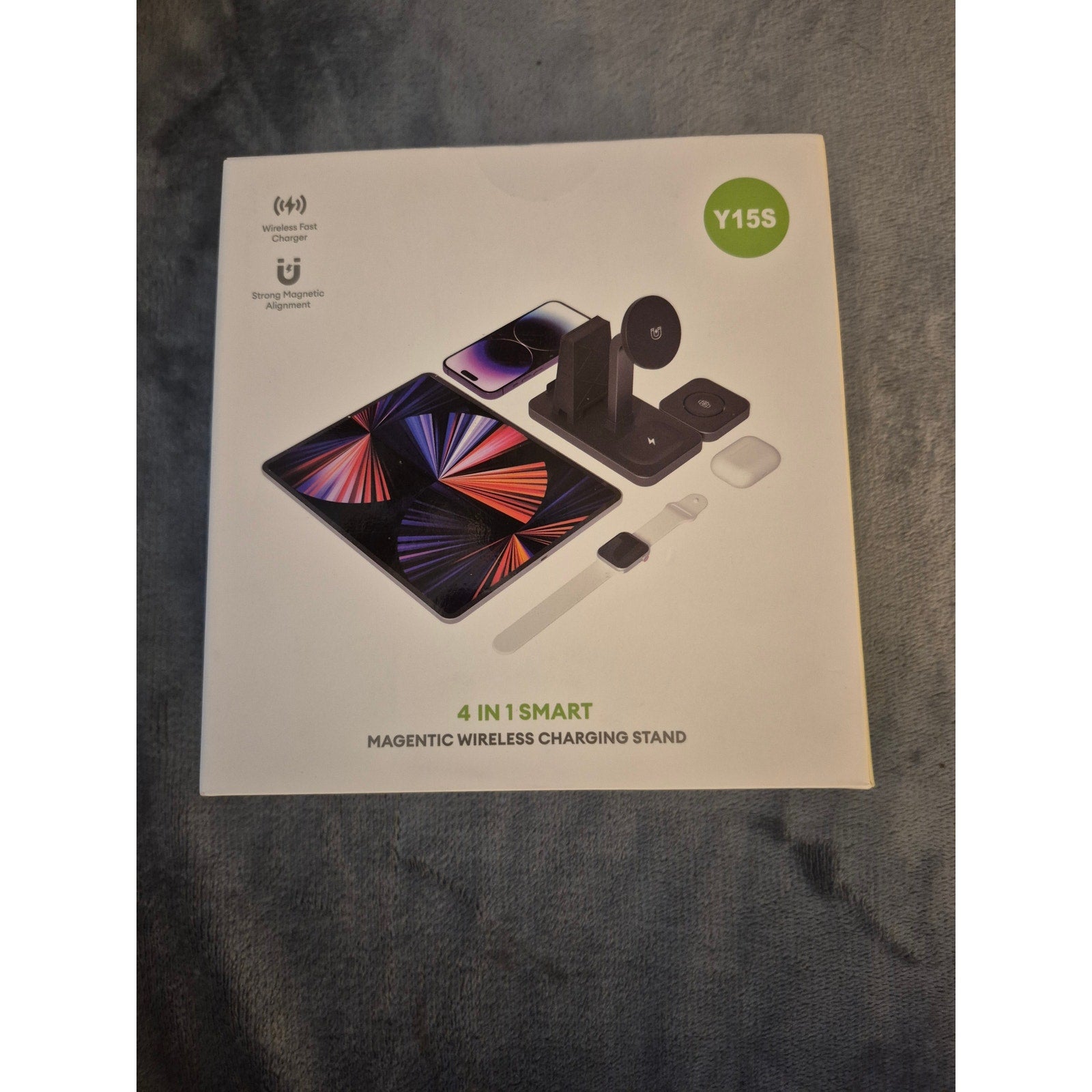 4-in-1 Magnetic Wireless Charging Stand - 15W Fast Charge