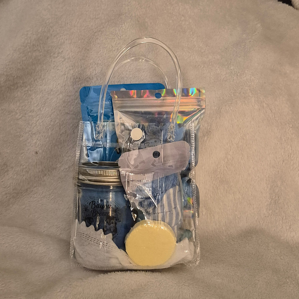 Bayou Breeze Self Care Gift Basket • Clear Tote Bag Spa Gift Set