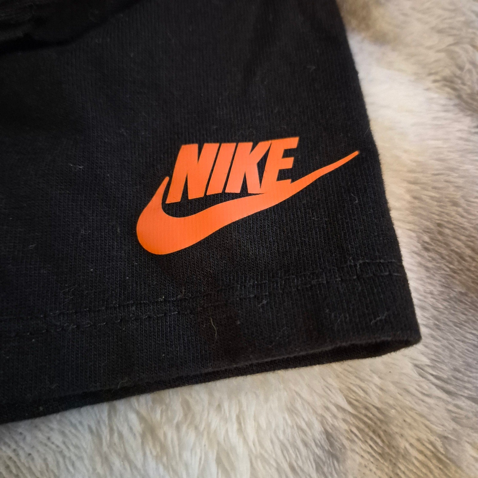 Nike Toddler Shorts Black Orange Logo 18M