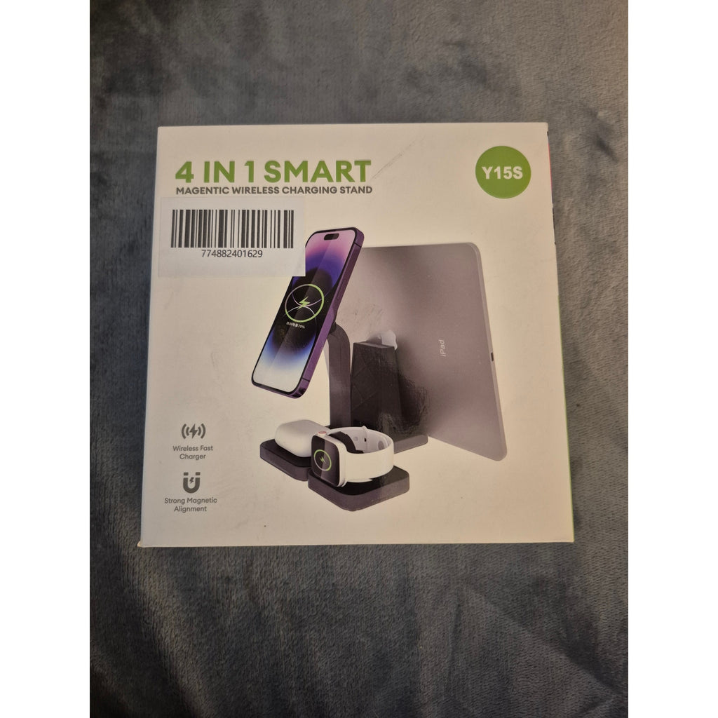 4-in-1 Magnetic Wireless Charging Stand - 15W Fast Charge