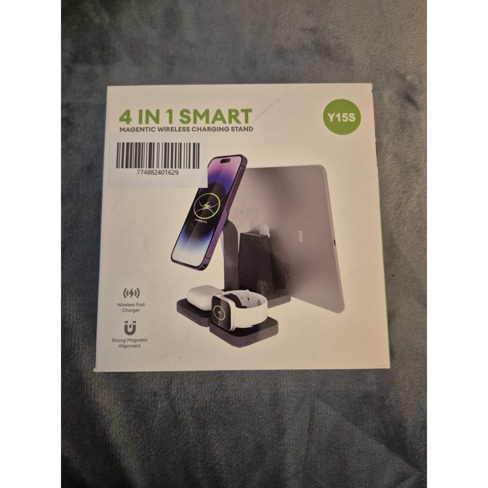 4-in-1 Magnetic Wireless Charging Stand - 15W Fast Charge