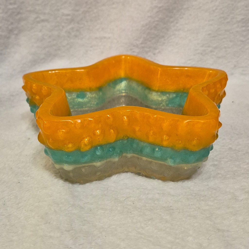 Handcrafted Resin Starfish Trinket Dish / Jewelry Holder