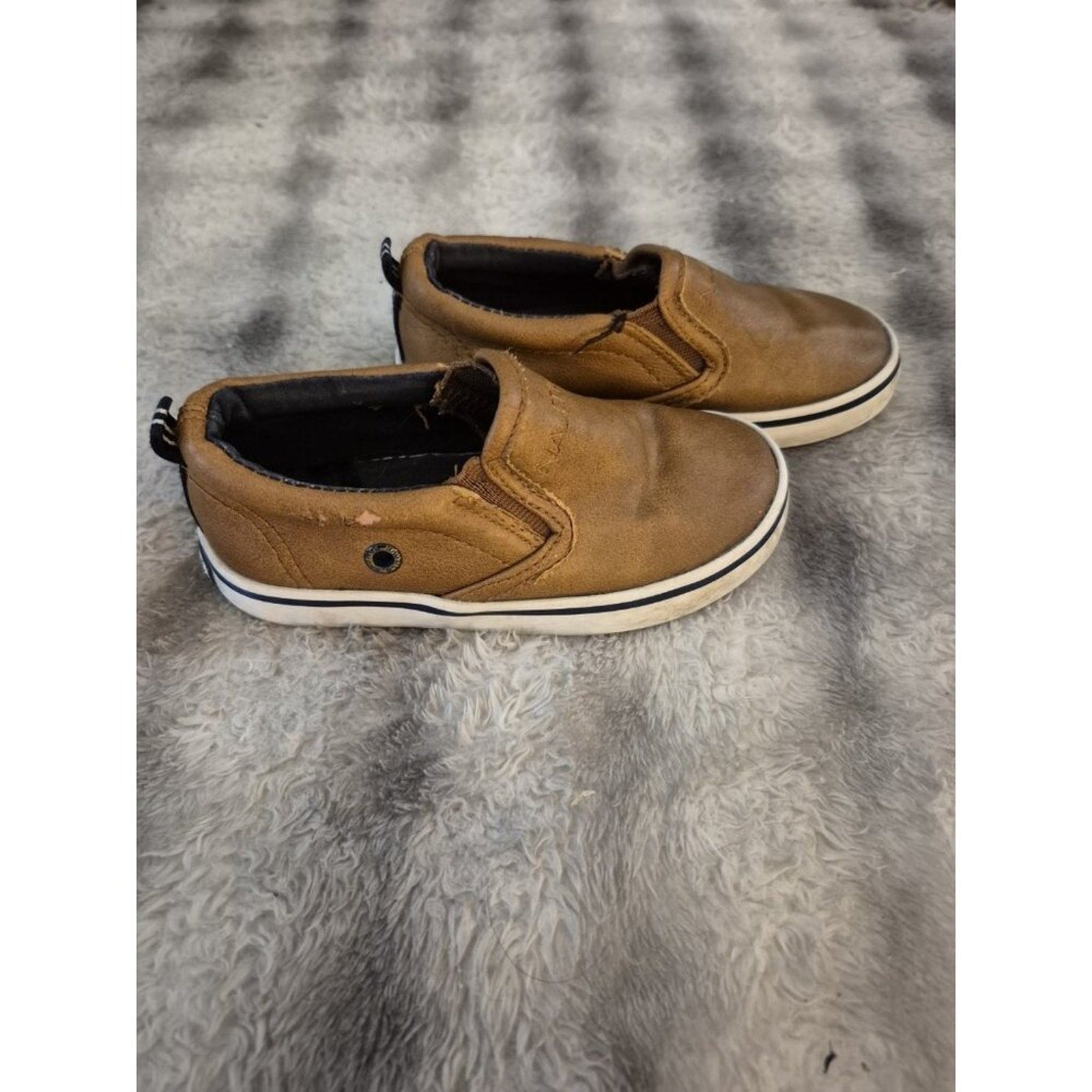 Nautica Toddler Boys Brown Leather Dress Shoes, Size 7