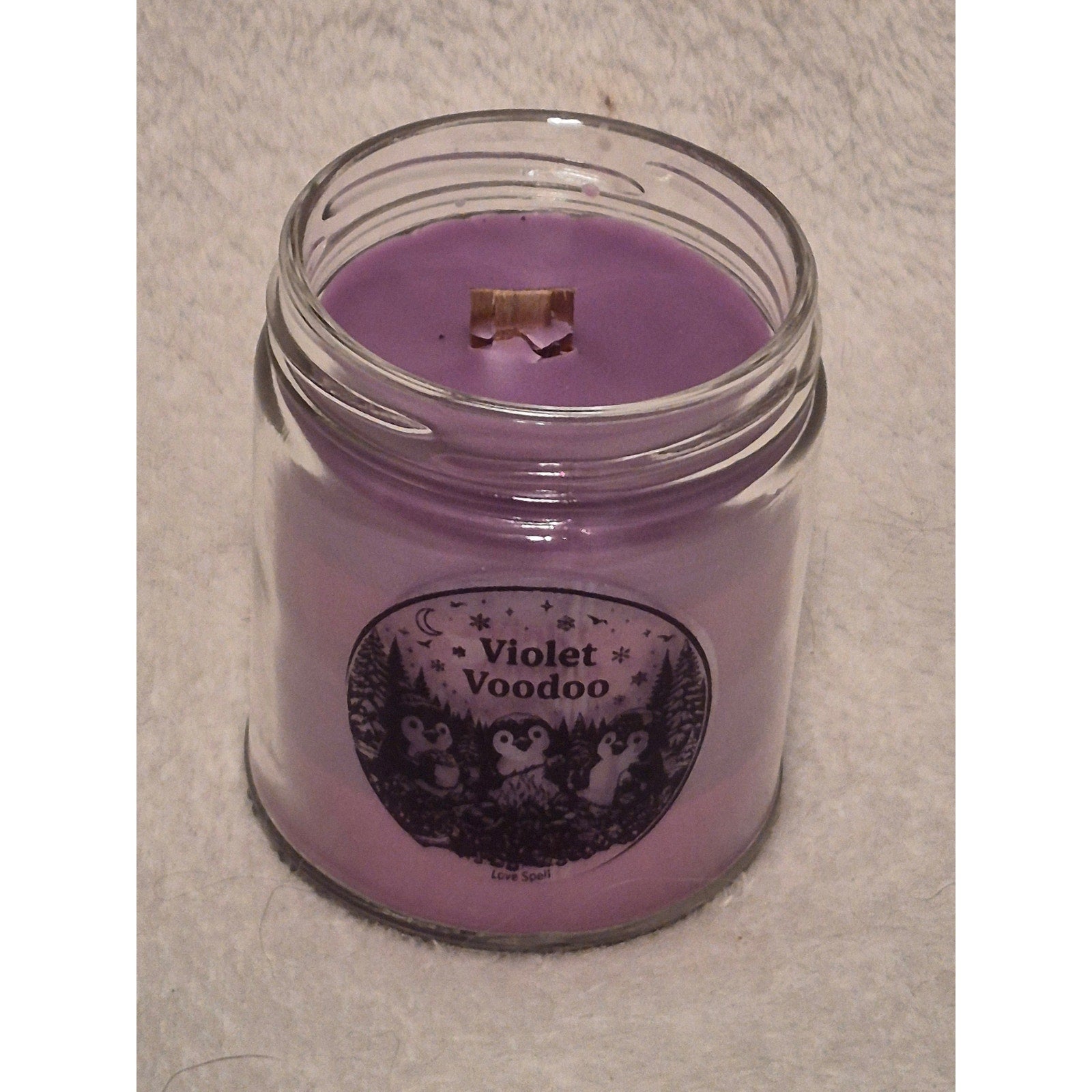 Homemade Candle "Violet Voodoo" 9oz