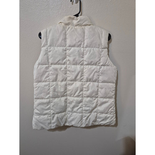 : L.L. Bean Reversible Quilted Puffer Vest - Cream & Dusty Rose Pink