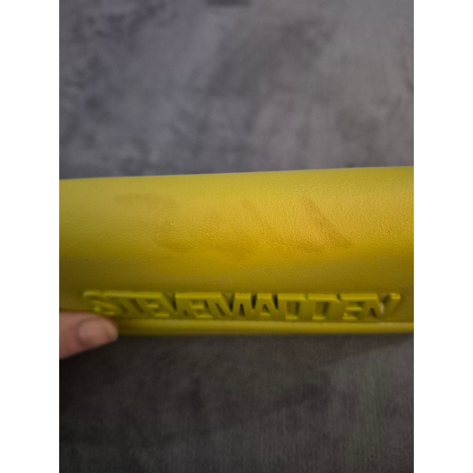 Steve Madden Neon Yellow Logo Flap Wallet
