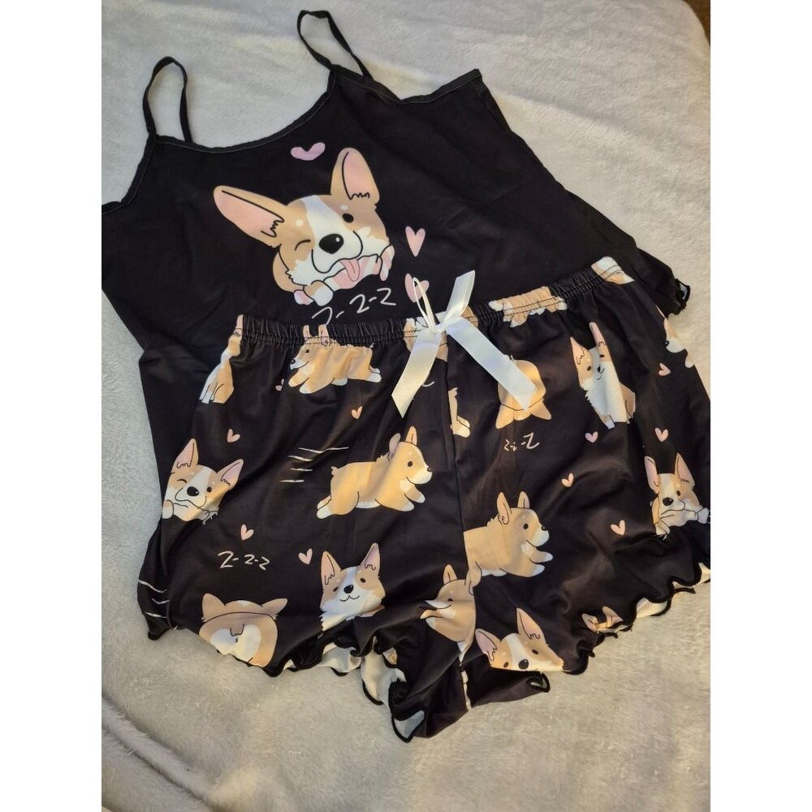 Womens Pajama Set, Sleepy Puppy