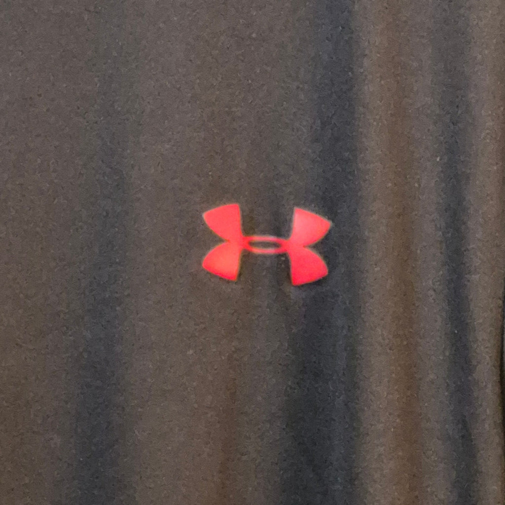 Under Armour Men's Black Athletic T-Shirt with Pink Logo