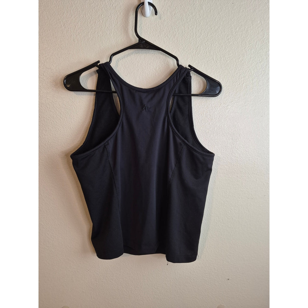 Athletitech Women's Large Black Racerback Activewear Tank Top Mesh Panels