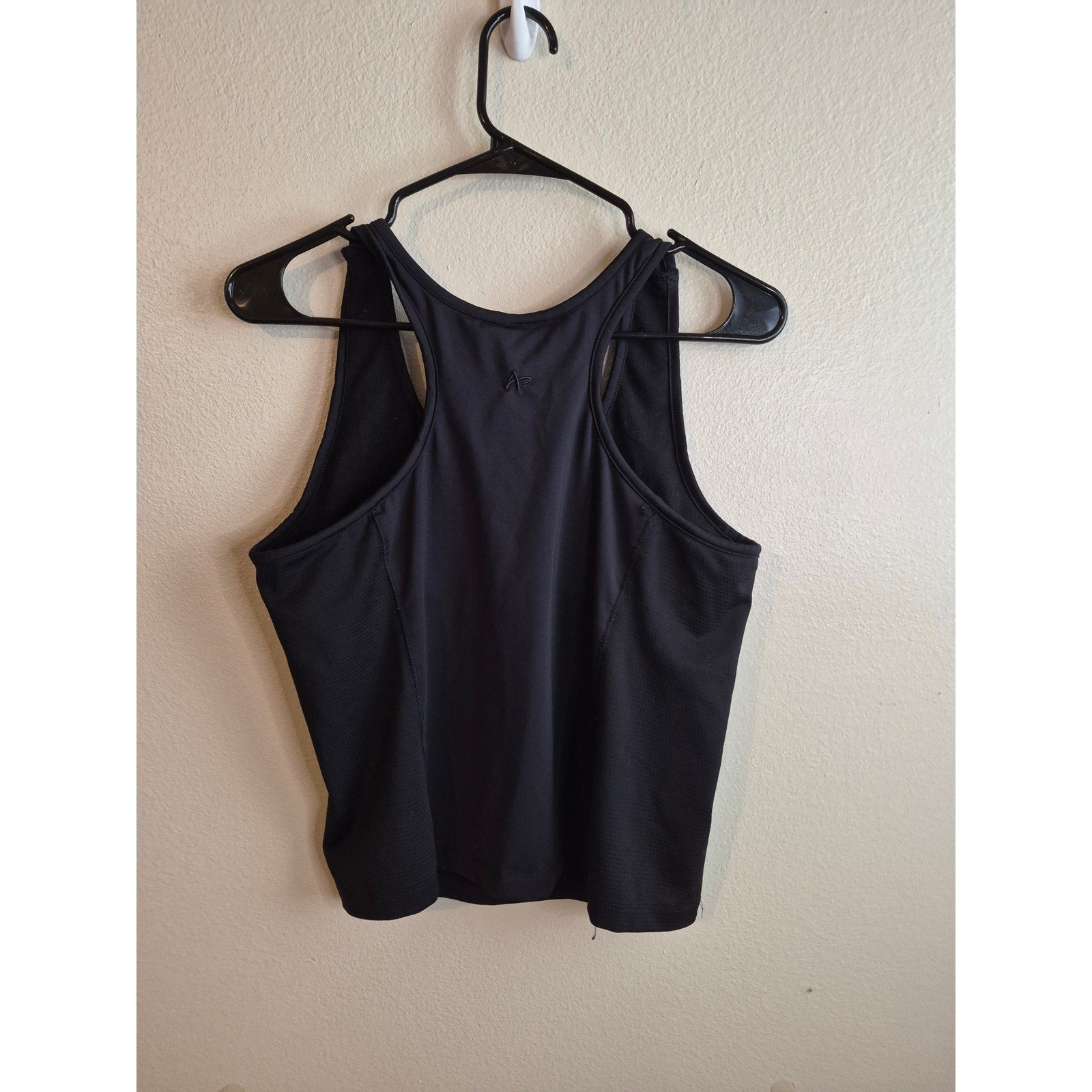 Athletitech Women's Large Black Racerback Activewear Tank Top Mesh Panels
