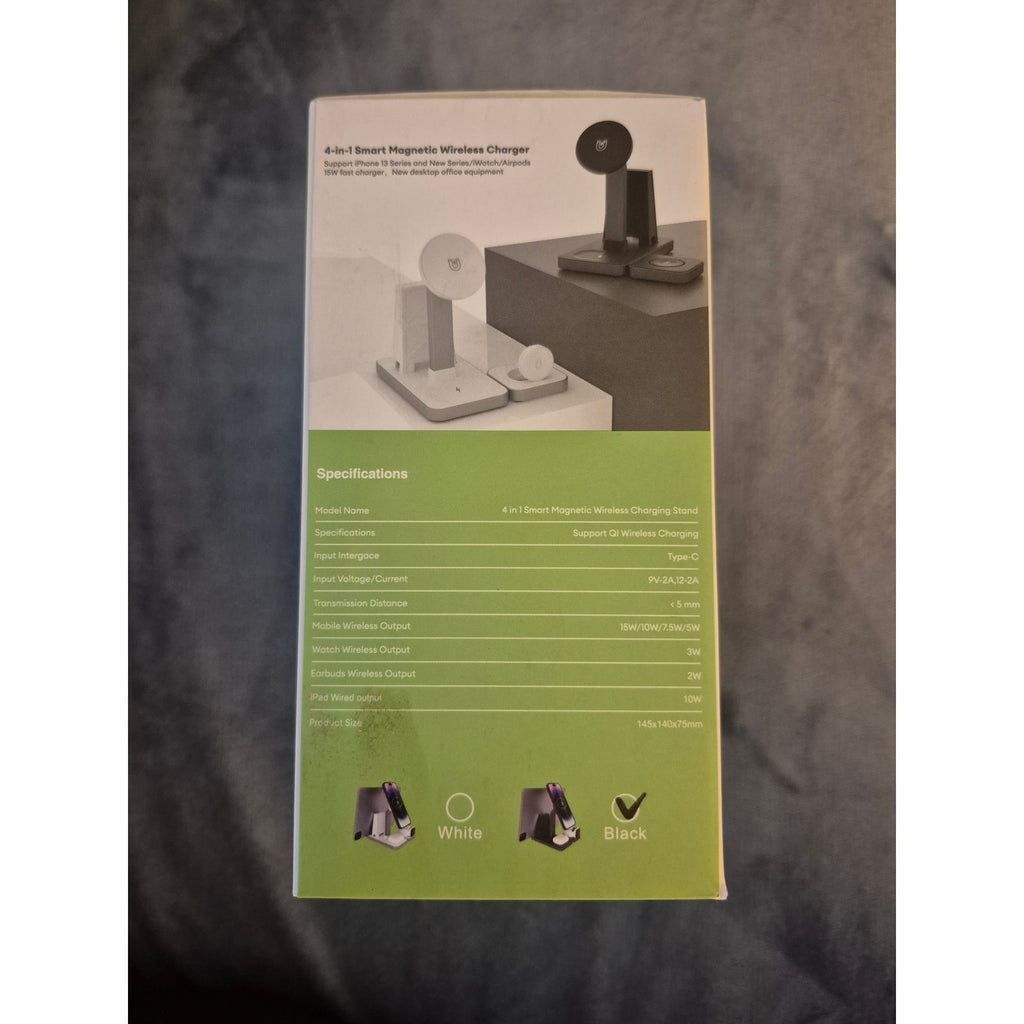 4-in-1 Magnetic Wireless Charging Stand - 15W Fast Charge