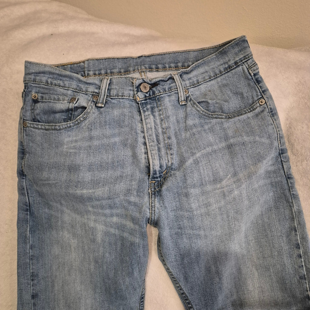 Levi’s 505 Regular Fit Straight Leg Jeans Mens 32x30 Light Wash Blue Denim