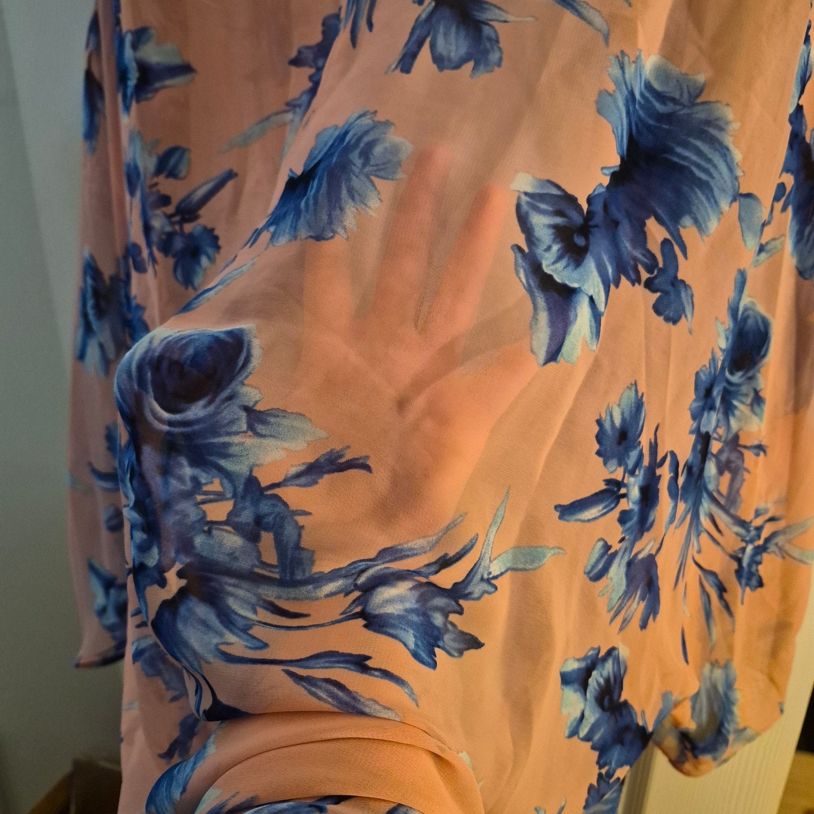 Embrace Los Angeles Sheer Floral Duster Cardigan - Size L
