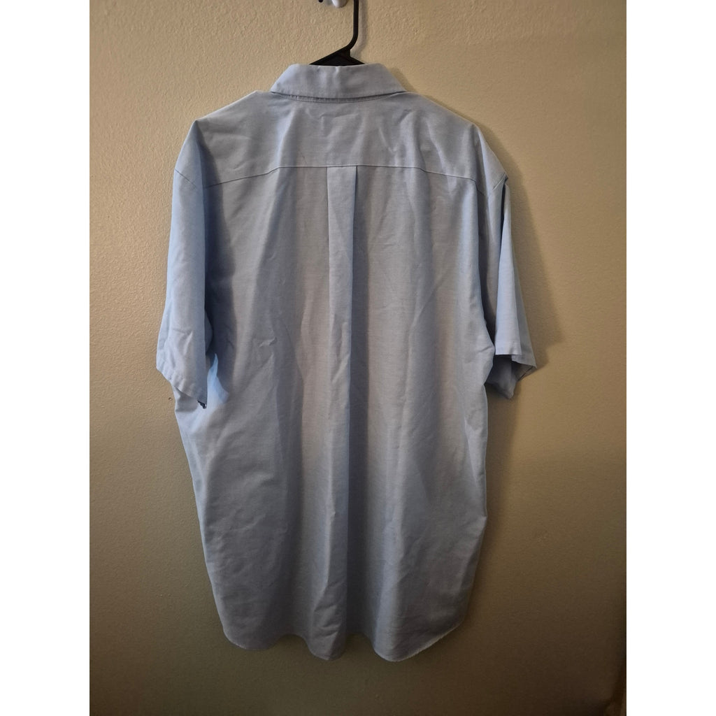 Cintas Men’s Short Sleeve Executive Oxford Shirt Blue Sz 18 SS LJ Big & Tall