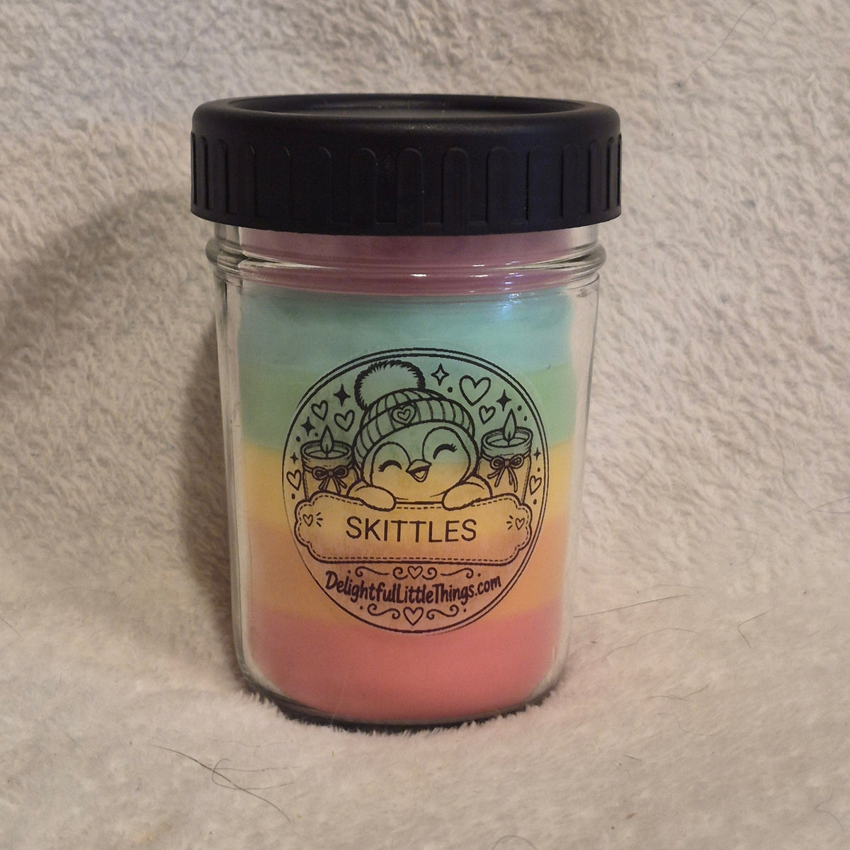 Homemade "Skittles" Candle, 8oz