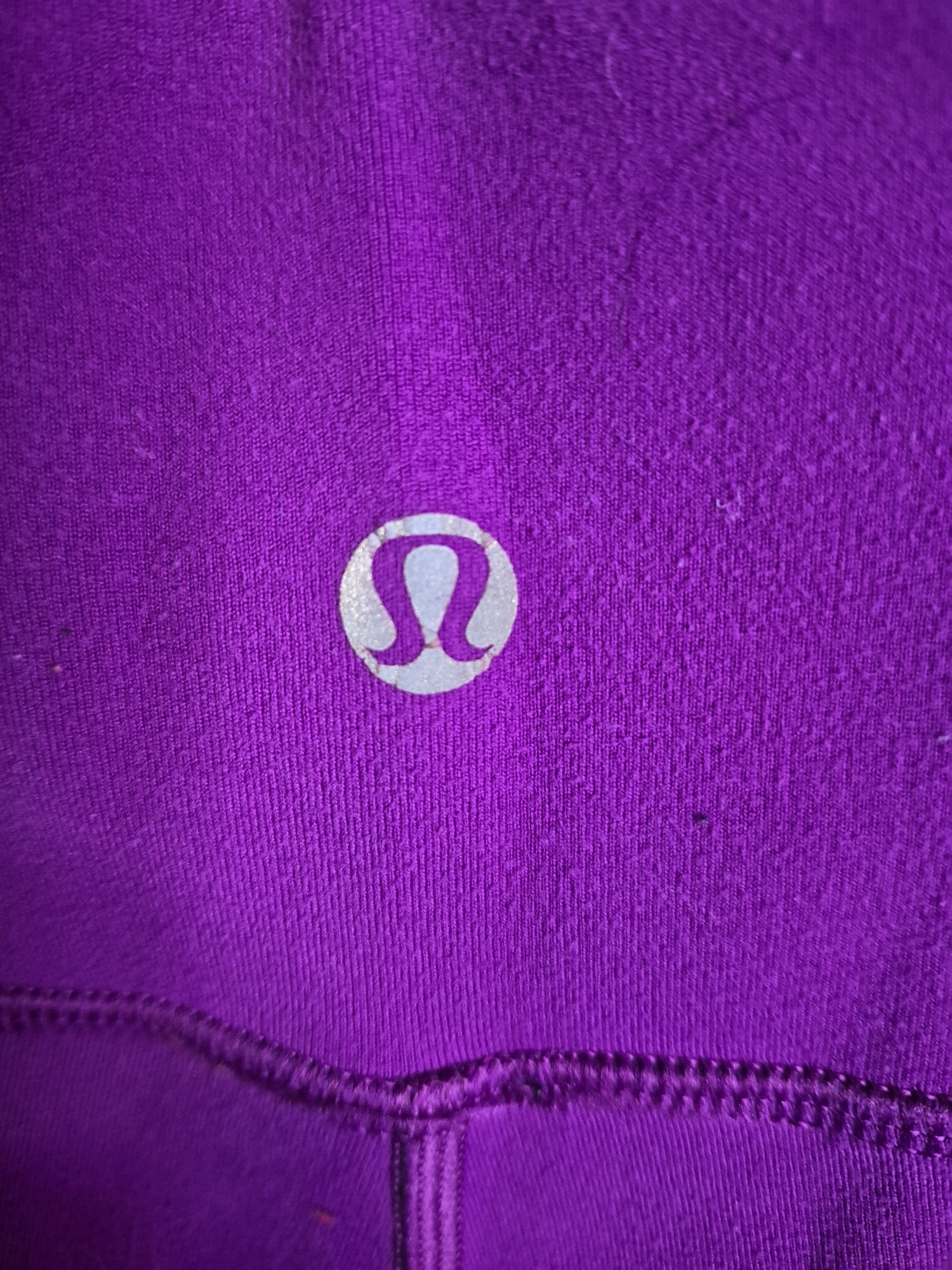 Lululemon Wunder Under Crop Reversible Black Ultra Violet Purple Size 6