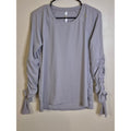 Fabletics Lavender Ruched Long Sleeve Performance Top - Size Large