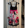 IZ Byer California Pink Floral Stripe A-Line Dress w/ Tie Back Size 3