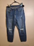 American Bazi Plus Size 1X High Rise Straight Leg Distressed Jeans - NWT