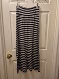Navy and Gray Maxi Skirt