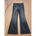 Girls Flare Blue Jeans, Size L (10-12)