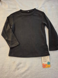 LessonZoo Kids Black Waffle Knit Long Sleeve Shirt - NWT - Size 5-6Y