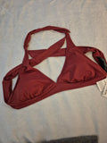NWT Terracotta Rust Wrap-Around Halter Bikini Top - Size XL - UPF 50+