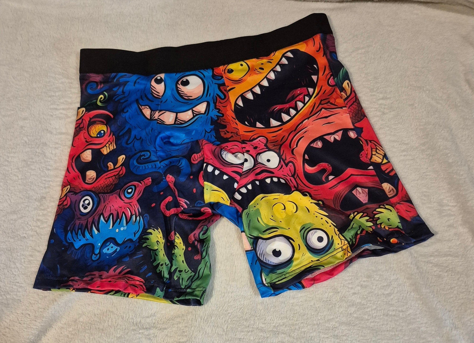 Monster Collage Performance Boxer Briefs - Men's Size L