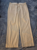 Polo By Ralph Lauren Beige Chino Pants Relaxed Fit Button Closure Straight Leg