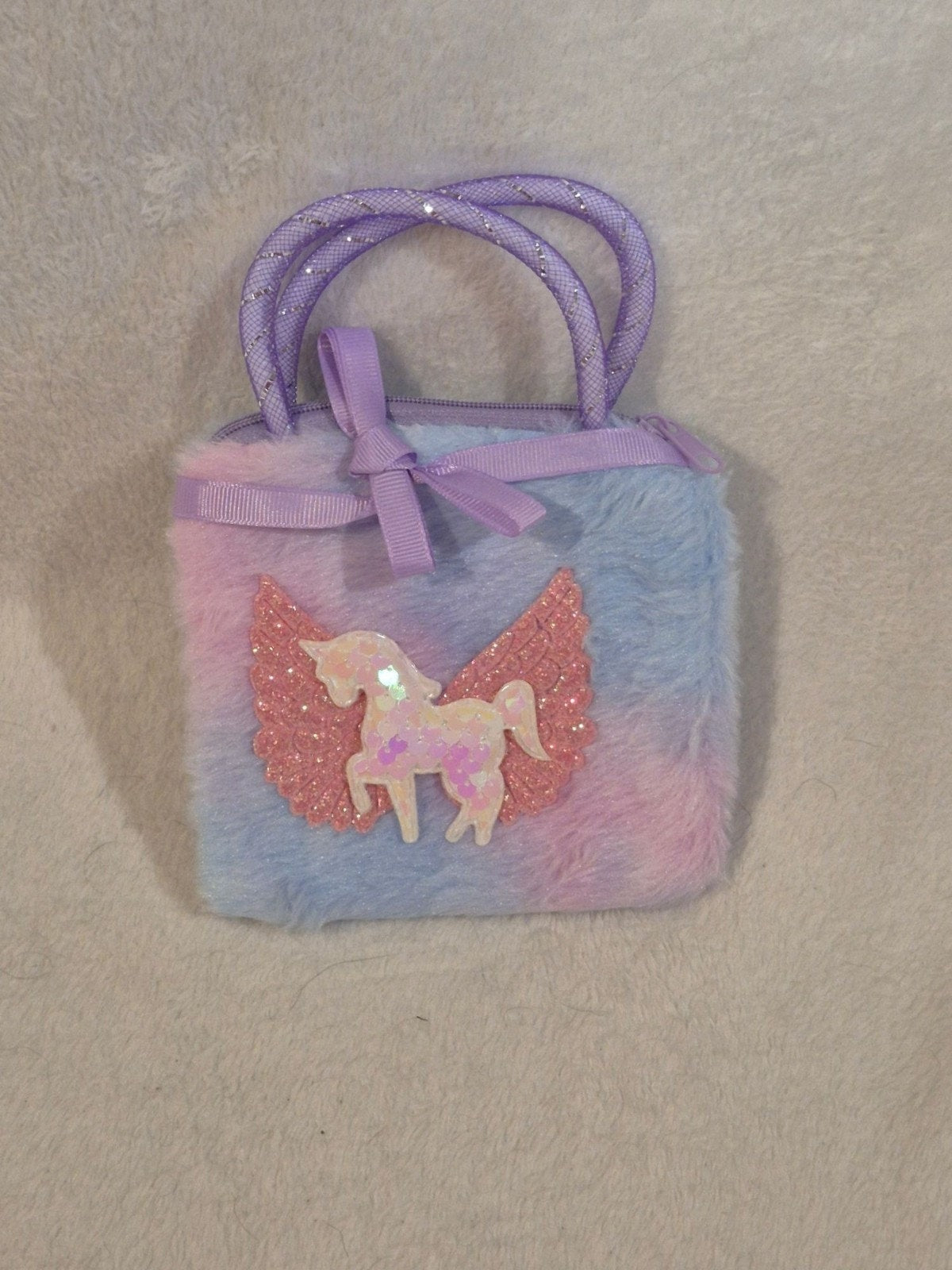 Furry Unicorn Handbag, Small
