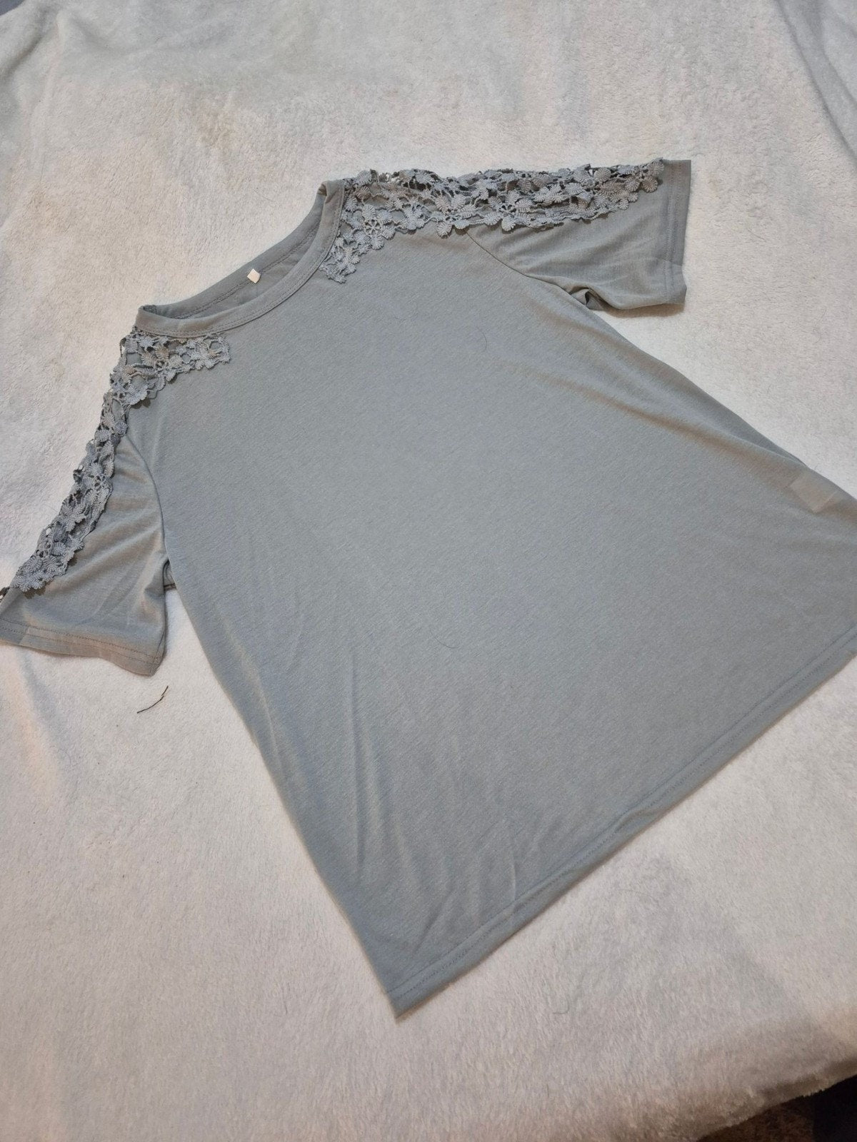 Womens Shirt with Lace Trim, Large