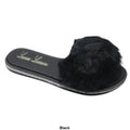 Lauren Lorraine Black Faux Fur Slides - NIB - Size 6