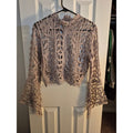 Cropped Lace Top with Bell Sleeves